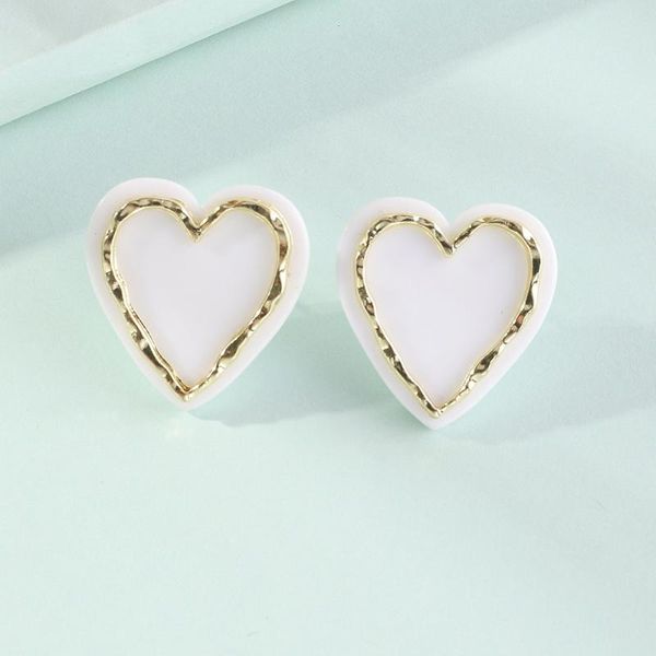 stud unique design white black acrylic heart gold metal earrings for women gifts korean cute statement brincos gift, Golden;silver
stud unique design white black acrylic heart gold metal earrings for women gifts korean cute statement brincos gift, Golden;silver