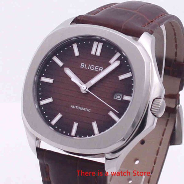 automatic bliger 40 mechanical mm men's watches luxury mark square watch leather band miyota movement lighting men, Slivery;brown
automatic bliger 40 mechanical mm men's watches luxury mark square watch leather band miyota movement lighting men, Slivery;brown