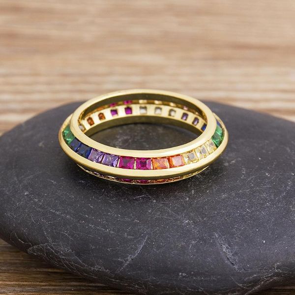 cluster rings bohemian rainbow cubic zirconia fashion gold color copper jewelry round wedding band for women couple engagement ring gift, Golden;silver
cluster rings bohemian rainbow cubic zirconia fashion gold color copper jewelry round wedding band for women couple engagement ring gift, Golden;silver