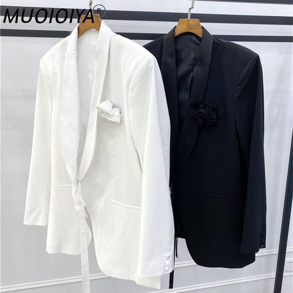 women's suits & blazers women's white or black side split blazer lace-up three-dimensional rose design 2021 early autumn suit coats, White;black
women's suits & blazers women's white or black side split blazer lace-up three-dimensional rose design 2021 early autumn suit coats, White;black