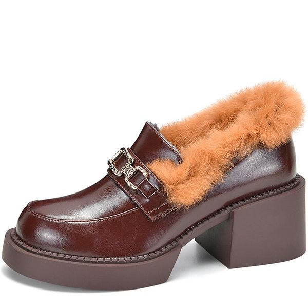 dress shoes winter women pumps thick bottom round toe mary janes genuine leather footwear casual plush b34, Black
dress shoes winter women pumps thick bottom round toe mary janes genuine leather footwear casual plush b34, Black