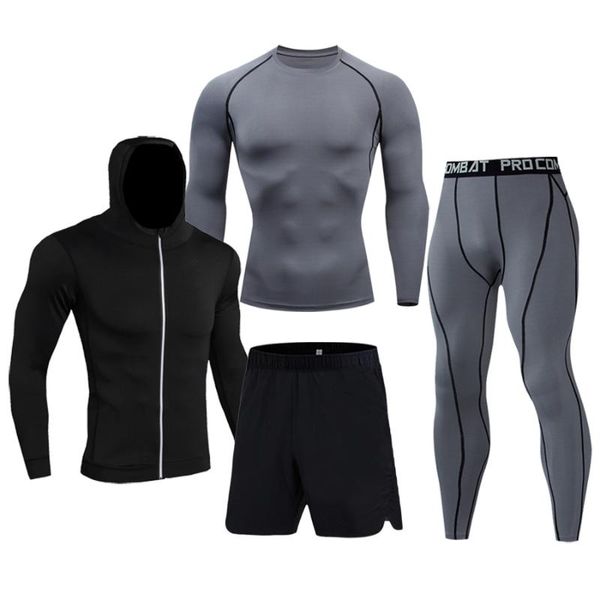men's tracksuits 4-piece set of compression pants tights running gym sports fitness quick-drying suitable for jogging exercise long sho, Gray
men's tracksuits 4-piece set of compression pants tights running gym sports fitness quick-drying suitable for jogging exercise long sho, Gray