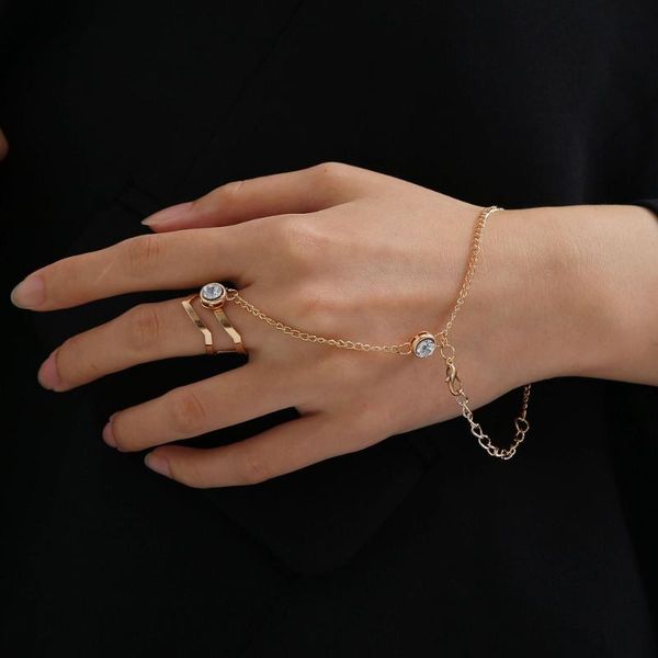 link, chain finger bracelet fashion crystal geometric arrow ring gold v-shaped one-piece wholesale, Black
link, chain finger bracelet fashion crystal geometric arrow ring gold v-shaped one-piece wholesale, Black