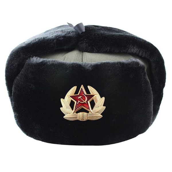 berets winter faux fur earflap men snow hat soviet army military badge ushanka bomber hats, Blue;gray
berets winter faux fur earflap men snow hat soviet army military badge ushanka bomber hats, Blue;gray