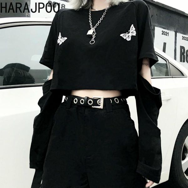 women's t-shirt harajpoo shirts for women spring autumn korean street gothic slim fit short open navel butterfly print long sleeve hara, White
women's t-shirt harajpoo shirts for women spring autumn korean street gothic slim fit short open navel butterfly print long sleeve hara, White