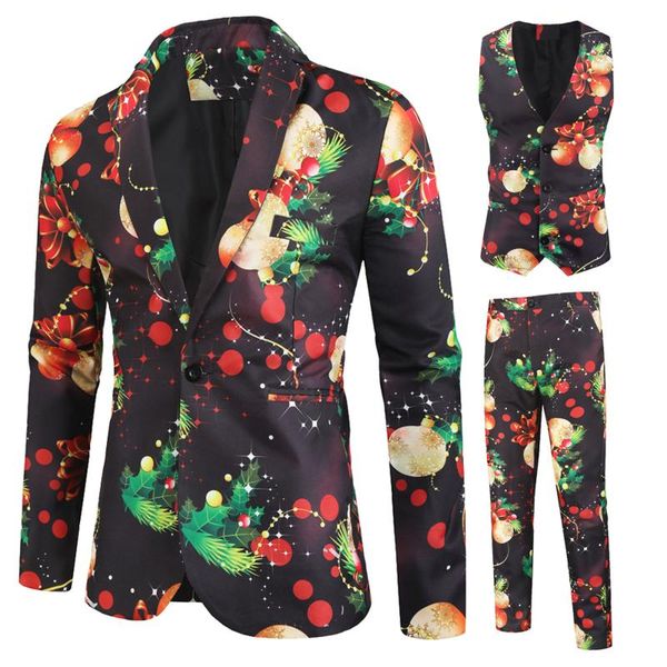 men's suits & blazers 3pcs men ugly blazer suit set single button lapel collar long sleeve slim fit jacket pants man for christmas part, White;black
men's suits & blazers 3pcs men ugly blazer suit set single button lapel collar long sleeve slim fit jacket pants man for christmas part, White;black