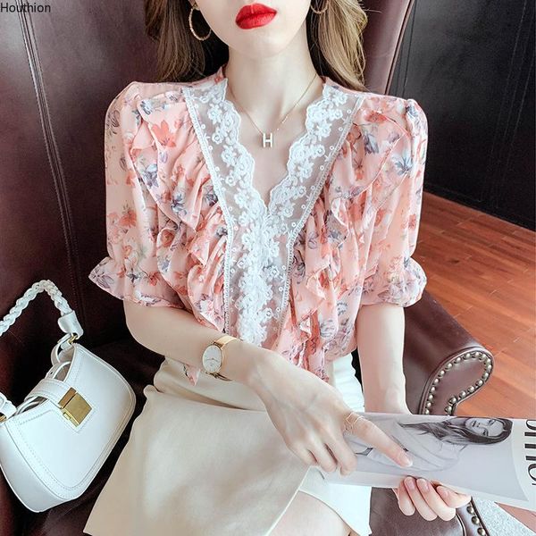 women's blouses & shirts summer blouse printing stitching fashion short sleeve v-neck shirt korean casual plus size houthion, White
women's blouses & shirts summer blouse printing stitching fashion short sleeve v-neck shirt korean casual plus size houthion, White