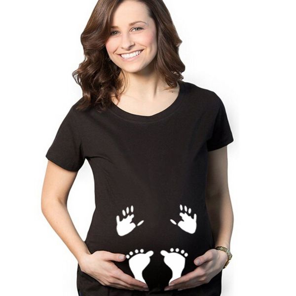 maternity dress baby footprint maternity t-shirts blouse casual short sleeve tees pregnant women clothing plus size for po shoot, White
maternity dress baby footprint maternity t-shirts blouse casual short sleeve tees pregnant women clothing plus size for po shoot, White