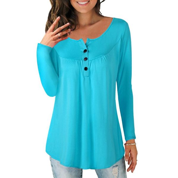 women's t-shirt autumn women buttons long sleeves pleated solid t shirts casual plus size -5xl lounging streets holiday, White
women's t-shirt autumn women buttons long sleeves pleated solid t shirts casual plus size -5xl lounging streets holiday, White