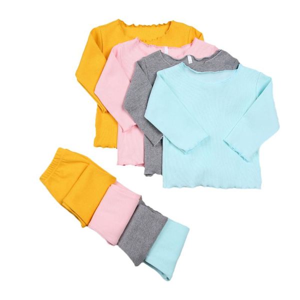 clothing sets babies casual two-piece clothes set, solid color ribbed cloth round collar + long pants, White
clothing sets babies casual two-piece clothes set, solid color ribbed cloth round collar + long pants, White