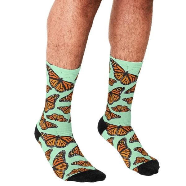 men's socks funny monarch butterfly rhapsody pattern printed hip hop men happy cute boys street style crazy for, Black
men's socks funny monarch butterfly rhapsody pattern printed hip hop men happy cute boys street style crazy for, Black
