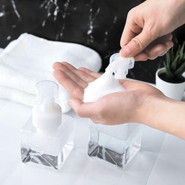 storage bottles & jars 250/400 ml transparent plastic foam bottle liquid soap shampoo pump portable dispenser makeup tool