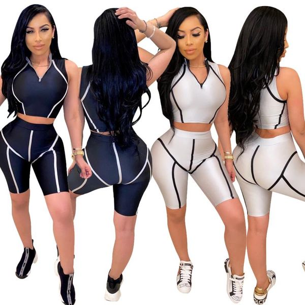 women's splicing collar sport casual suit jacket and high-waisted tight shorts 2 sets tracksuits, Gray
women's splicing collar sport casual suit jacket and high-waisted tight shorts 2 sets tracksuits, Gray
