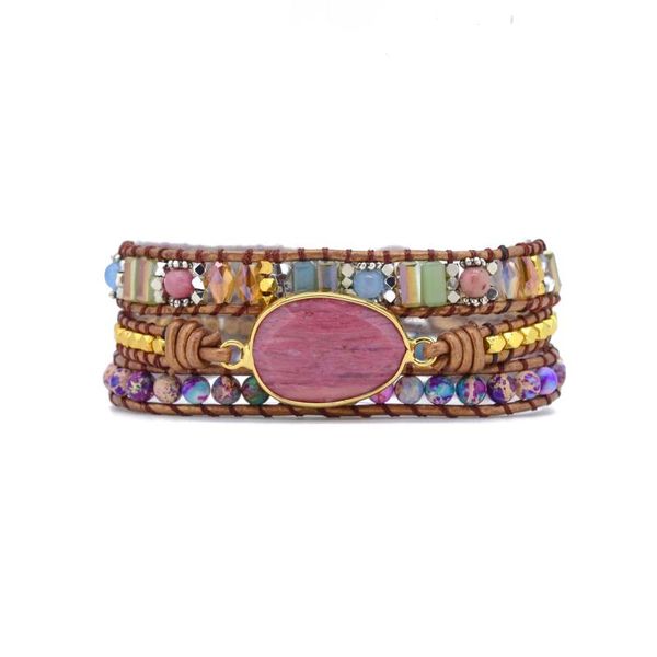 beaded, strands 2021 agate stone color purple beads wrapped with leather cord and multi-circle bracelet love pendant for men women., Black
beaded, strands 2021 agate stone color purple beads wrapped with leather cord and multi-circle bracelet love pendant for men women., Black