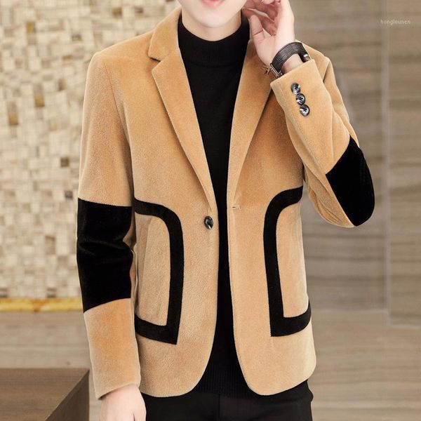men's suits & blazers 2022 autumn and winter color matching woolen suit youth slim-fit imitation gold mink velvet blazer, White;black
men's suits & blazers 2022 autumn and winter color matching woolen suit youth slim-fit imitation gold mink velvet blazer, White;black