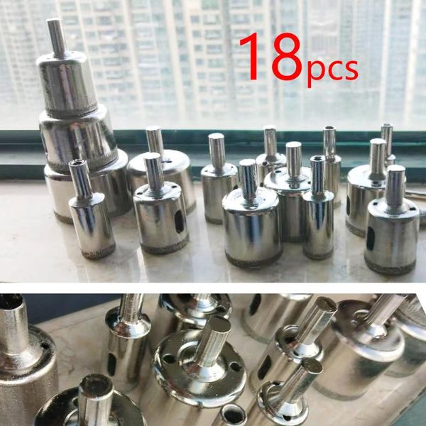 professional drill bits 18pc diamond bit set 4mm-50mm coated core hole saw tool cutter for glass marble tile granite drilling
professional drill bits 18pc diamond bit set 4mm-50mm coated core hole saw tool cutter for glass marble tile granite drilling