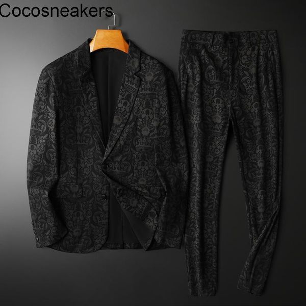 men's suits & blazers high grade suit coat korean print slim fit two-piece fashion trend youth handsome large pants, White;black
men's suits & blazers high grade suit coat korean print slim fit two-piece fashion trend youth handsome large pants, White;black
