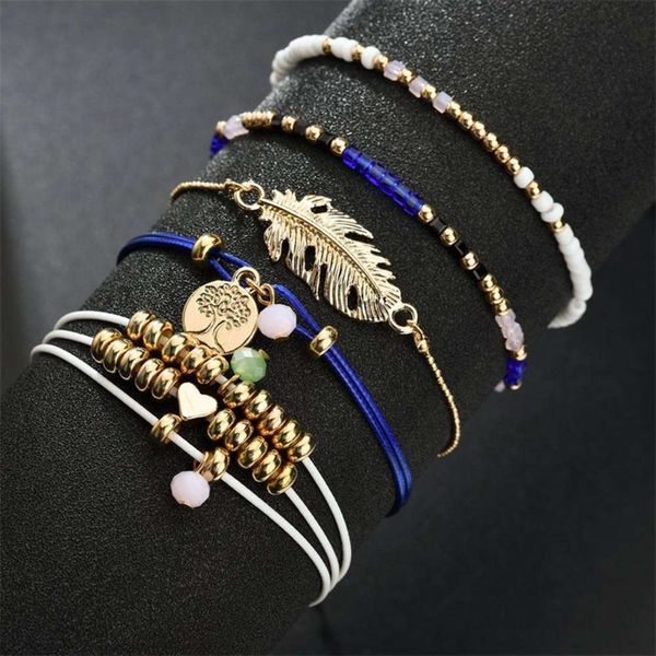 friendship bracelet combination set 5-piece women's summer crystal bead feather peach heart wax rope hand knitting, Gray
friendship bracelet combination set 5-piece women's summer crystal bead feather peach heart wax rope hand knitting, Gray
