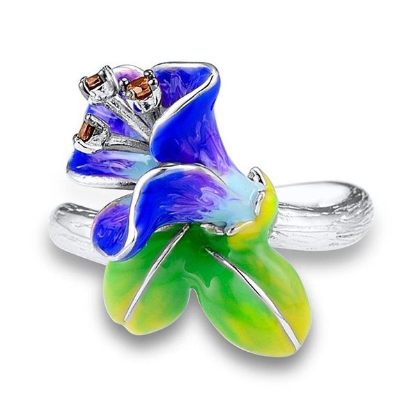 cluster rings sell enamel shiny blue big flower ring for women, Golden;silver
cluster rings sell enamel shiny blue big flower ring for women, Golden;silver