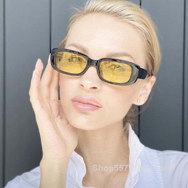 vintage rectangle sunglasses women men yellow lens sun glasses 2021 fashion driving eyeware female shades gafas de sol mujer, White;black
vintage rectangle sunglasses women men yellow lens sun glasses 2021 fashion driving eyeware female shades gafas de sol mujer, White;black