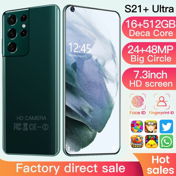 global version 7.3 inch smartphone s21+uitra 16g +512g rom 6800mah large battery android full display dual sim 4g/5g call phone
global version 7.3 inch smartphone s21+uitra 16g +512g rom 6800mah large battery android full display dual sim 4g/5g call phone