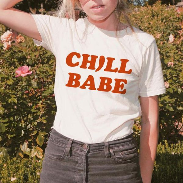 women's t-shirt sugarbaby chill babe aesthetic fashion clothing casual graphic tee femeal 90s girl t shirt, White
women's t-shirt sugarbaby chill babe aesthetic fashion clothing casual graphic tee femeal 90s girl t shirt, White