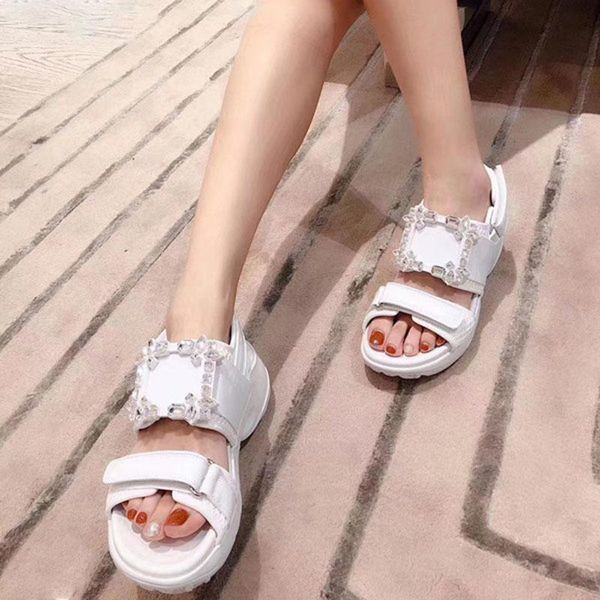 summer crystal women sandals platform casual strap, Black
summer crystal women sandals platform casual strap, Black