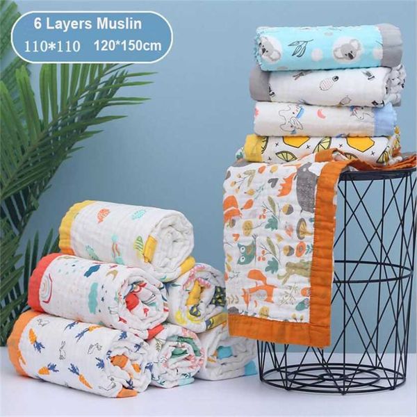 29 styles 110*110cm 120*150cm muslin 6 layers cotton swaddle breathable gauze for babies infant kids 220209
29 styles 110*110cm 120*150cm muslin 6 layers cotton swaddle breathable gauze for babies infant kids 220209