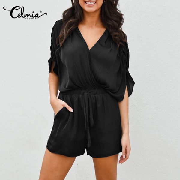 jumpsuit plus size women jumpsuit celmia casual v neck shirring bat sleeve short rompers summer high waist drawstring overalls 5xl, Black;white
jumpsuit plus size women jumpsuit celmia casual v neck shirring bat sleeve short rompers summer high waist drawstring overalls 5xl, Black;white