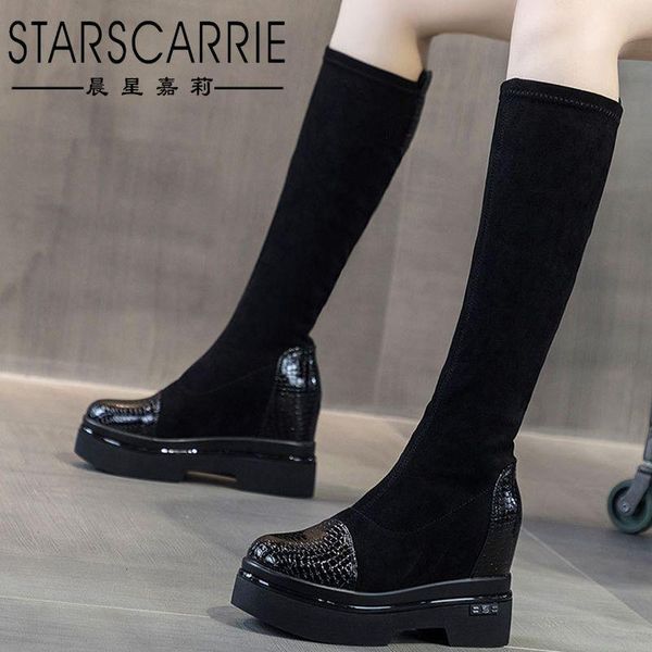 boots autumn and winter 2021 plush knee women's thick soled inner sleeve casual fashion shoes elastic, Black
boots autumn and winter 2021 plush knee women's thick soled inner sleeve casual fashion shoes elastic, Black