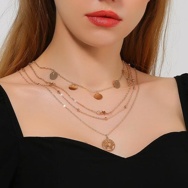 pendant necklaces vintage 4-layer necklace geometric disc world-map for women european american jewelry & pendants, Silver
pendant necklaces vintage 4-layer necklace geometric disc world-map for women european american jewelry & pendants, Silver