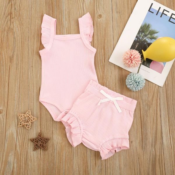 0-18m summer lovely baby girls boys clothes sets solid knit ruffles sleeve romper shorts 2pcs clothing, White
0-18m summer lovely baby girls boys clothes sets solid knit ruffles sleeve romper shorts 2pcs clothing, White