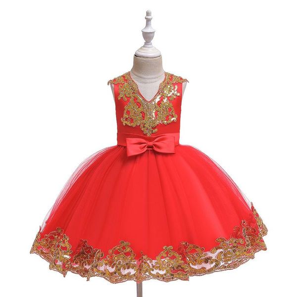girl's dresses flower girls illusion sequined embroidey sleeveless tulle lace o-neck knee-length luxury kids party princess gown f175, Red;yellow
girl's dresses flower girls illusion sequined embroidey sleeveless tulle lace o-neck knee-length luxury kids party princess gown f175, Red;yellow