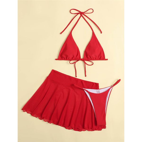 halter red bikini women swimwear female swimsuit three-pieces bikini set with skirt thong bather bathing suit swim k2940
halter red bikini women swimwear female swimsuit three-pieces bikini set with skirt thong bather bathing suit swim k2940