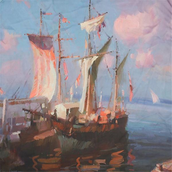 scarves 70*70cm square silk scarf women fashion bandana sailing oil painting lady hair band foulard hand kerchief female shawl, Blue;gray
scarves 70*70cm square silk scarf women fashion bandana sailing oil painting lady hair band foulard hand kerchief female shawl, Blue;gray