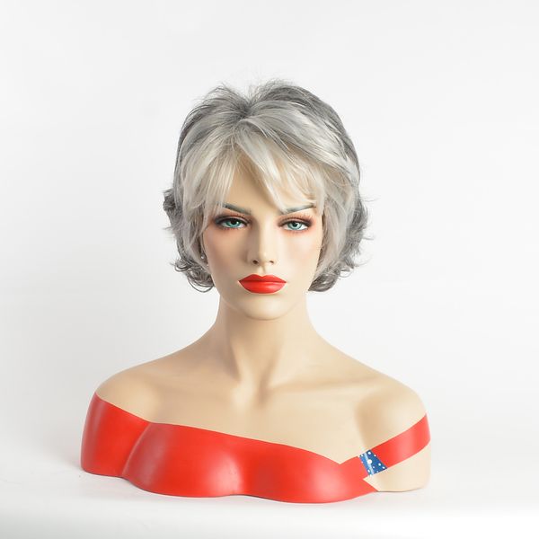 fashion womens wig silver grey hair glueless wavy curly hair wig party wigs mother wig ombre fulffy short curly wigs with bangs, Black
fashion womens wig silver grey hair glueless wavy curly hair wig party wigs mother wig ombre fulffy short curly wigs with bangs, Black