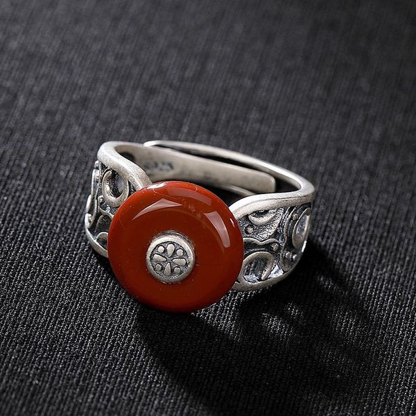 cluster rings s925 sterling silver south red agate ring for women peace buckle retro cool temperament open female, Golden;silver
cluster rings s925 sterling silver south red agate ring for women peace buckle retro cool temperament open female, Golden;silver