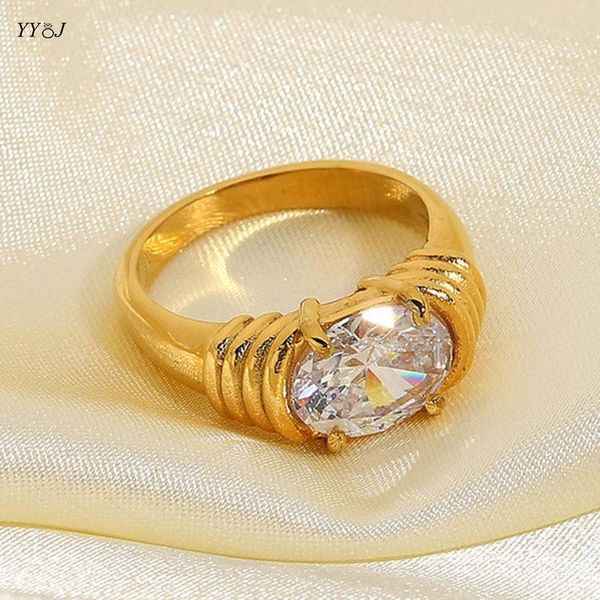 wedding rings pleated big zirconia stone engagement for women stainless steel dainty elegant gold ring trendy jewelry 2021, Slivery;golden
wedding rings pleated big zirconia stone engagement for women stainless steel dainty elegant gold ring trendy jewelry 2021, Slivery;golden