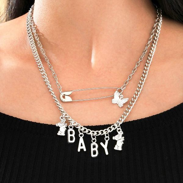 chokers korean cute butterfly choker necklace bear baby letters necklaces for women european and american minimalist fine jewelry, Golden;silver
chokers korean cute butterfly choker necklace bear baby letters necklaces for women european and american minimalist fine jewelry, Golden;silver