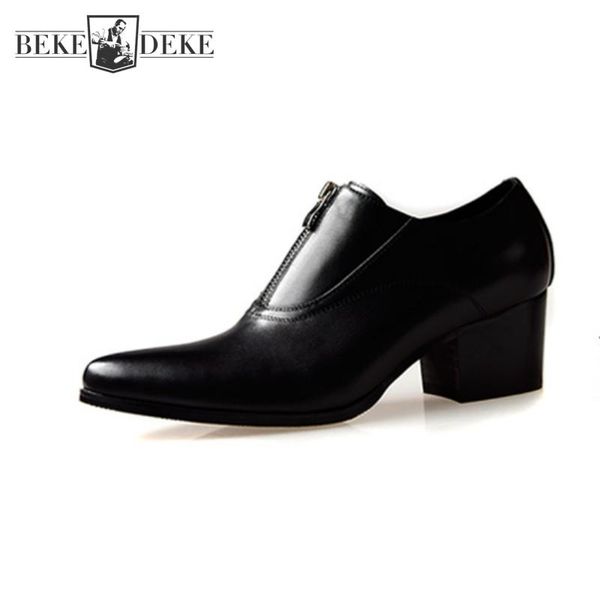 dress shoes england style pointed toe genuine leather men party high heel derby daily office business formal, Black
dress shoes england style pointed toe genuine leather men party high heel derby daily office business formal, Black