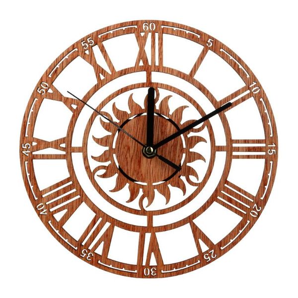 wall clocks round clock modern wooden hanging novel sun shaped with roman numeral for home office shop 60050
wall clocks round clock modern wooden hanging novel sun shaped with roman numeral for home office shop 60050
