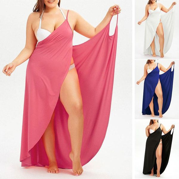women's swimwear bikini cover up beach long dress women tunic pareo straps robe bathing suit beachwear, White;black
women's swimwear bikini cover up beach long dress women tunic pareo straps robe bathing suit beachwear, White;black