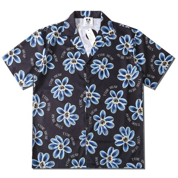 men's casual shirts blue daisy full printed summer short sleeve hip hop streetwear harajuku hawaiian fashion women beach holiday black, White;black
men's casual shirts blue daisy full printed summer short sleeve hip hop streetwear harajuku hawaiian fashion women beach holiday black, White;black