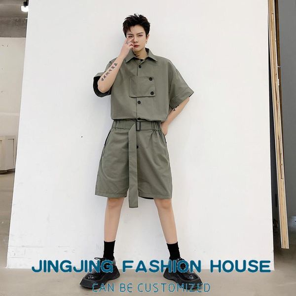 men's shorts s-6xl black korean workwear short-sleeved shirt jumpsuit for summer wear. teenage hipster male five-point pants, White;black
men's shorts s-6xl black korean workwear short-sleeved shirt jumpsuit for summer wear. teenage hipster male five-point pants, White;black