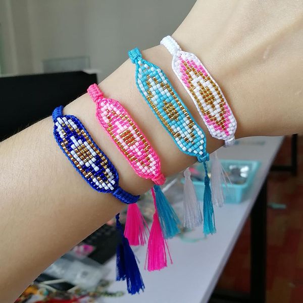 charm bracelets shinusboho men lucky eye lace up rope bracelet miyuki db beads friendship for women woven hand jewelry evil gift, Golden;silver
charm bracelets shinusboho men lucky eye lace up rope bracelet miyuki db beads friendship for women woven hand jewelry evil gift, Golden;silver
