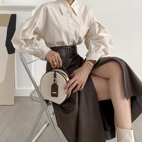 skirts high waist breezy fake leather penci skirt for woman 2021 spring midi division femme jupe, Black
skirts high waist breezy fake leather penci skirt for woman 2021 spring midi division femme jupe, Black
