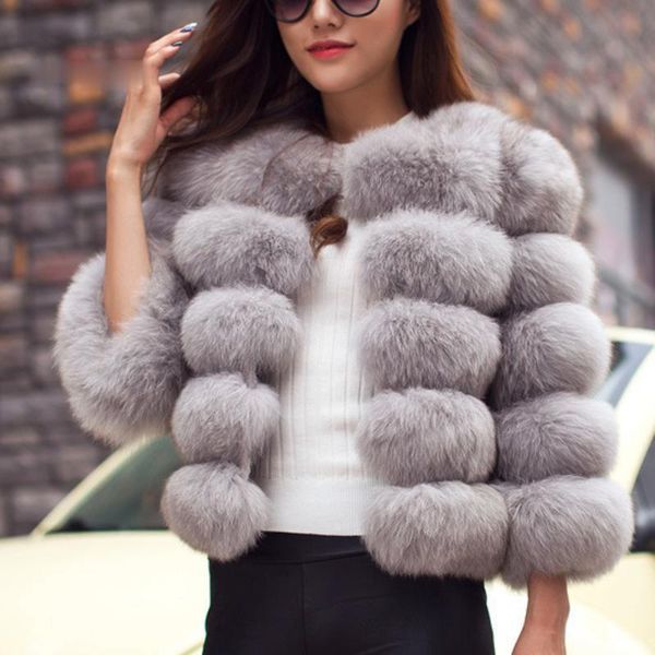 women's fur & faux zoulv 2021 elegant thick warm outerwear fake jacket women winter fashion solid coat, Black
women's fur & faux zoulv 2021 elegant thick warm outerwear fake jacket women winter fashion solid coat, Black