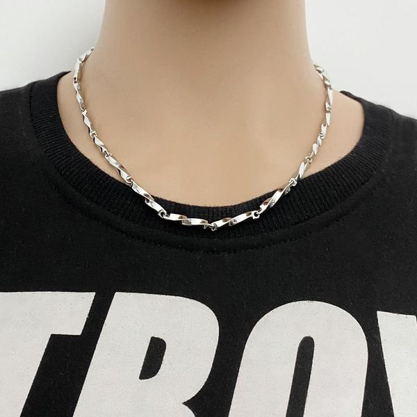 titanium steel necklace men and women melon seeds twisted chain stainless all-match jewelry chains, Silver
titanium steel necklace men and women melon seeds twisted chain stainless all-match jewelry chains, Silver