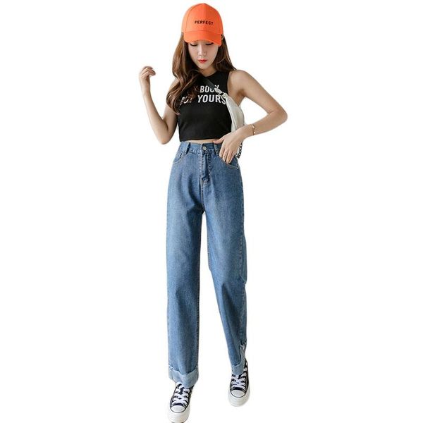 women's jeans 2021 straight wowen demin pants casual wide leg female high waist, Blue
women's jeans 2021 straight wowen demin pants casual wide leg female high waist, Blue