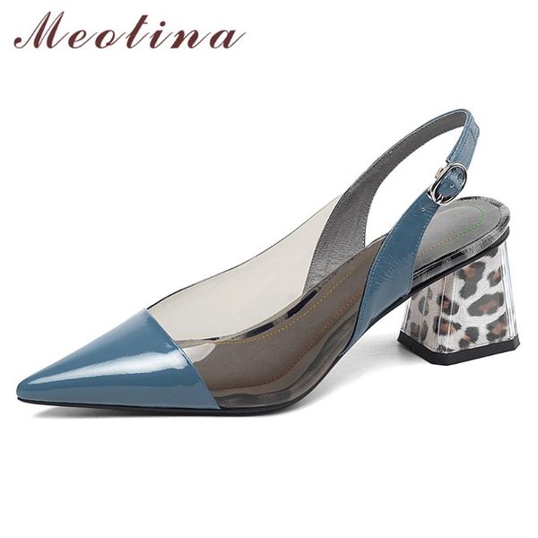 dress shoes meotina women high heels natural genuine leather thick heel slingbacks transparent buckle pumps lady size 34-41, Black
dress shoes meotina women high heels natural genuine leather thick heel slingbacks transparent buckle pumps lady size 34-41, Black